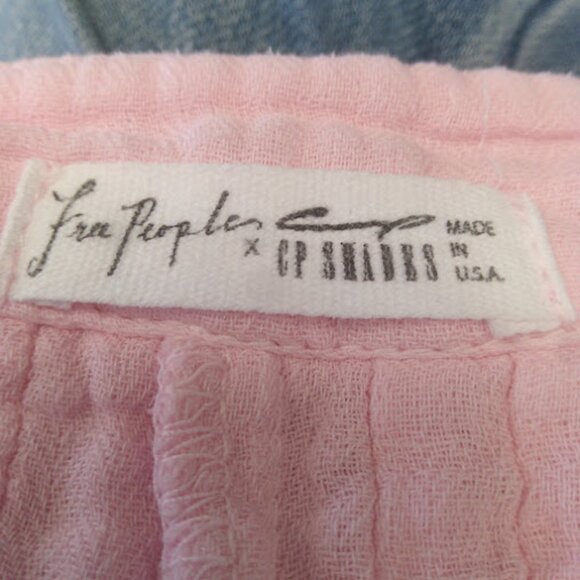 FREE PEOPLE x CP SHADES | Pastel Pink Yoko Tunic Dress Cotton Gauze Oversized XS - Picture 13 of 14